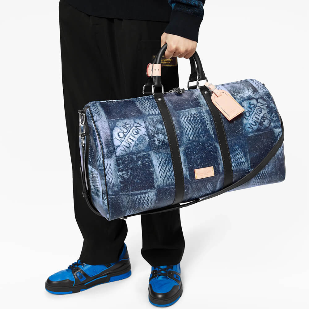 Louis Vuitton Damier Salt Canvas Keepall Bandoulière 50 N50059 N50069