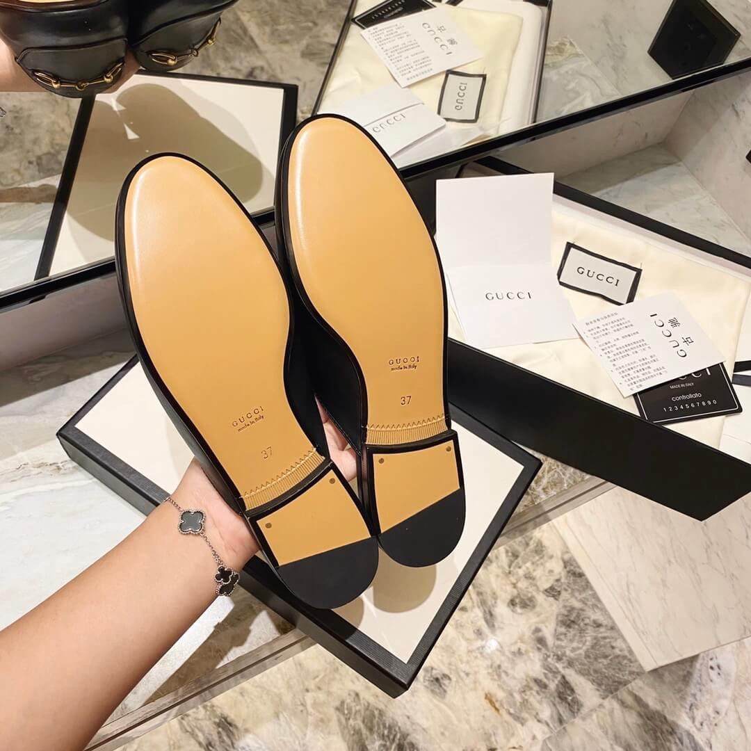 Gucci Princetown Leather Slipper 423513 Black