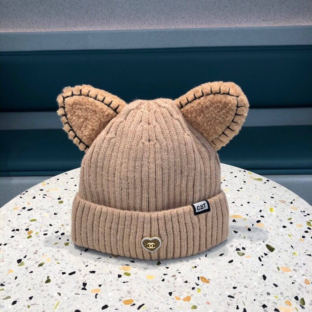 Chanel Cat Ears Wool Hat D016