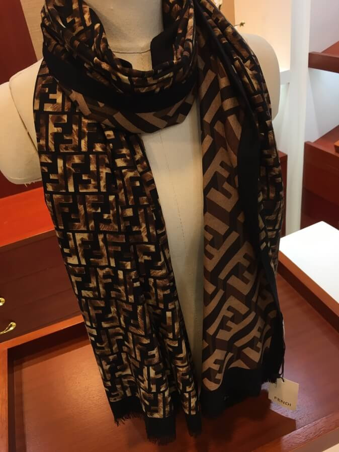 Fendi Cashmere FF Maxi Stole 890A