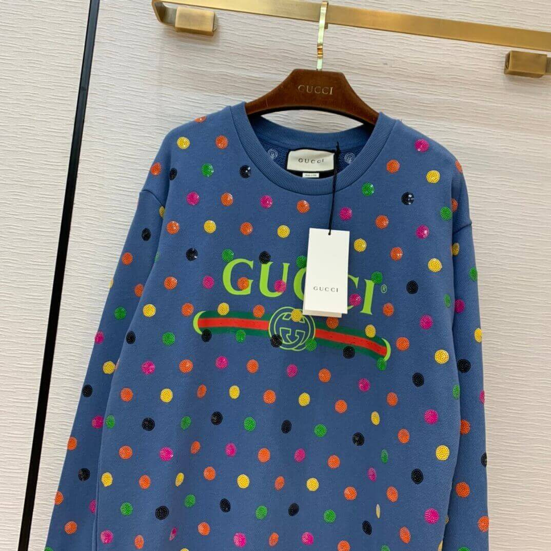 Gucci Rainbow Polka Dot Print Sweatshirt A8640