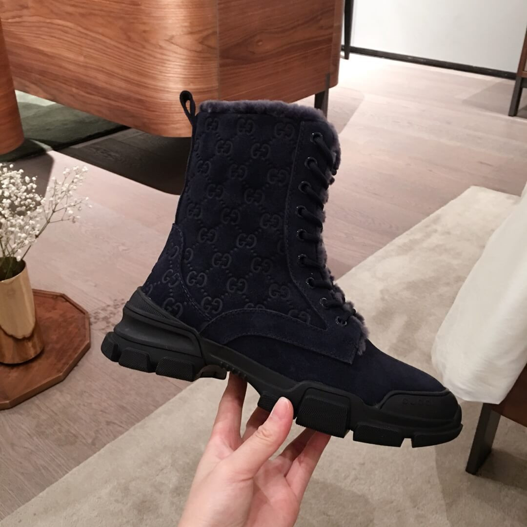 Gucci GG Wool Ankle Boot G1120A