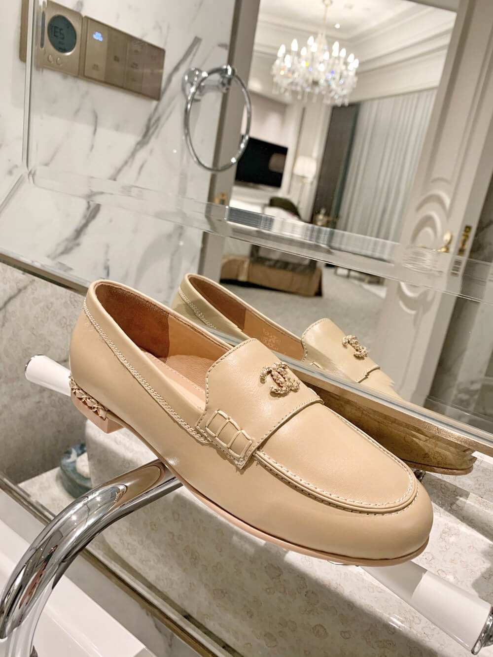 Chanel Chain Plain Loafers G35631