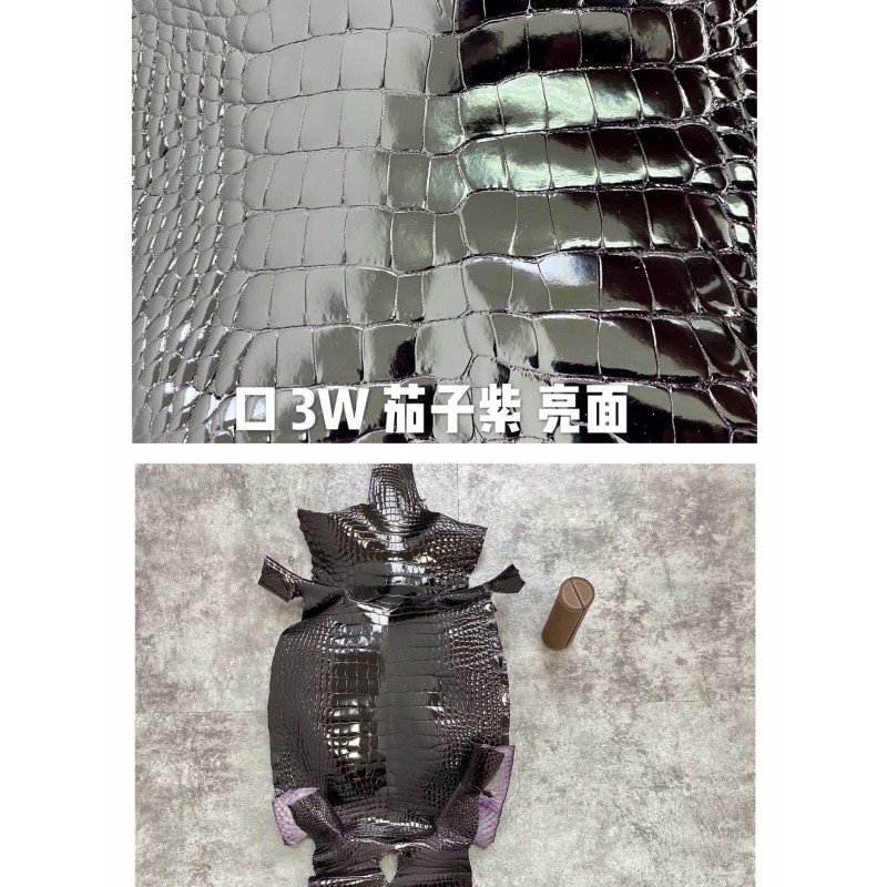 Hermes makes exclusive leather glossy American alligator: purple