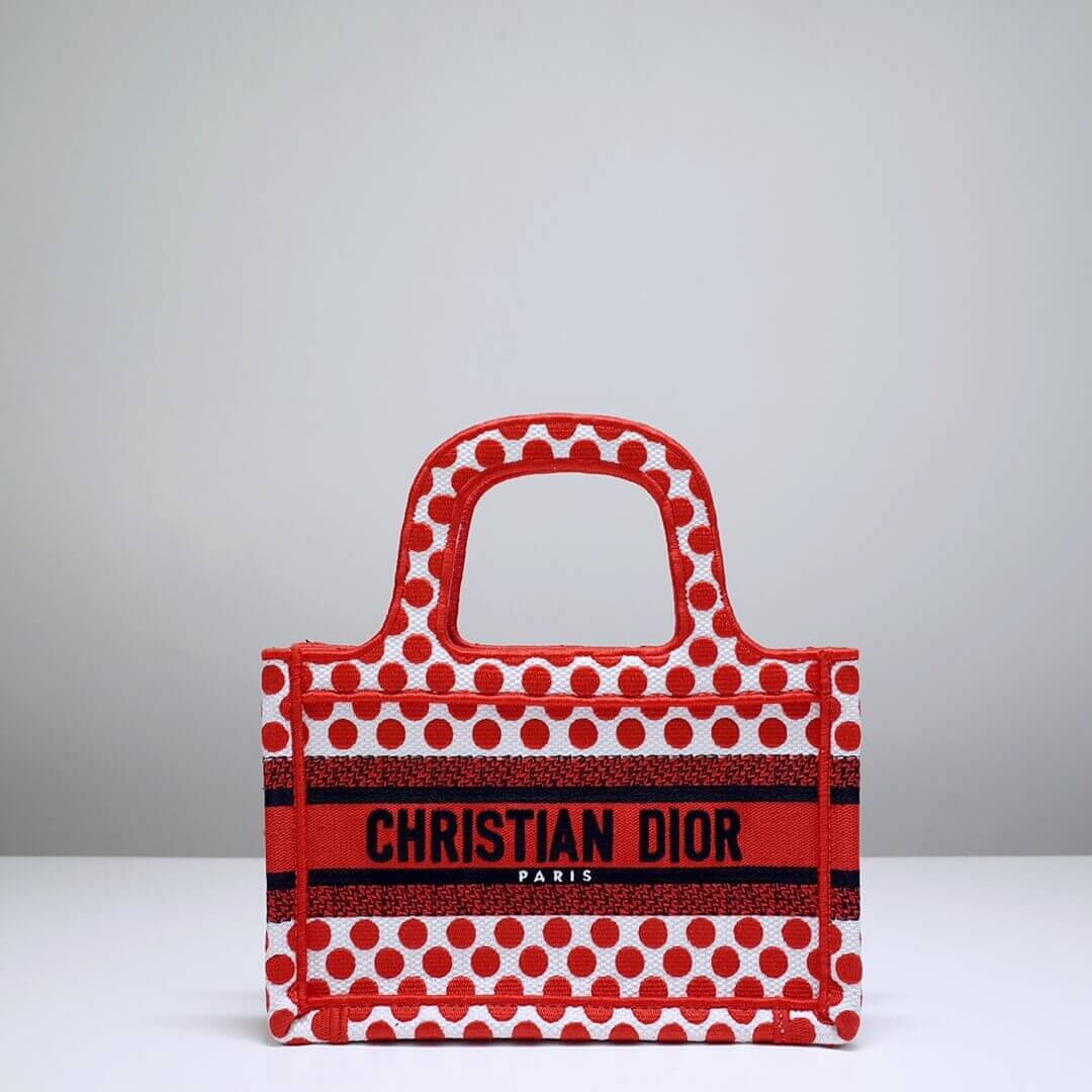 Dior Polkadot Dioramour Mini Book Tote Bag S5475