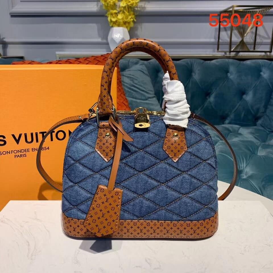 Louis Vuitton Denim Raw Alma BB M55048 Blue