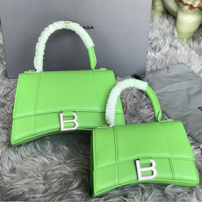 Balenciaga Hourglass S Textured-Leather Tote