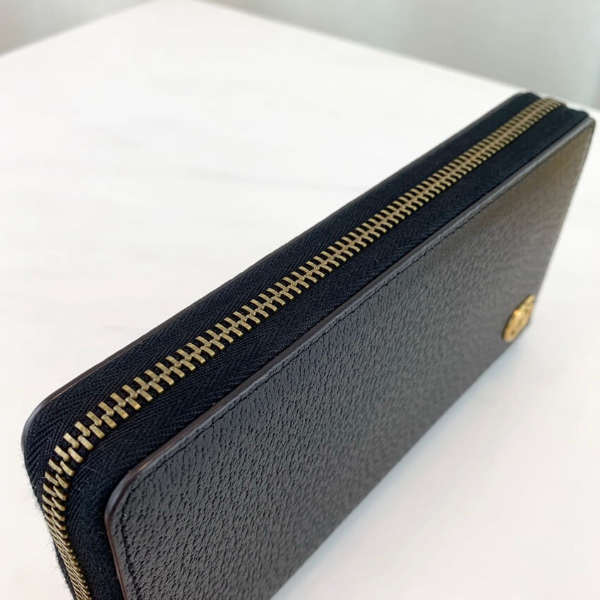 Gucci GG Marmont Metal-Free Tanned Leather Zip Around Wallet 428736