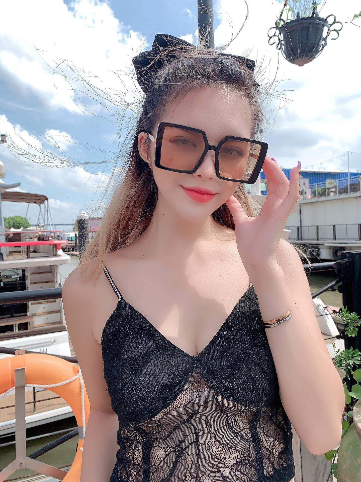 Chanel Rectangle Sunglass 5529