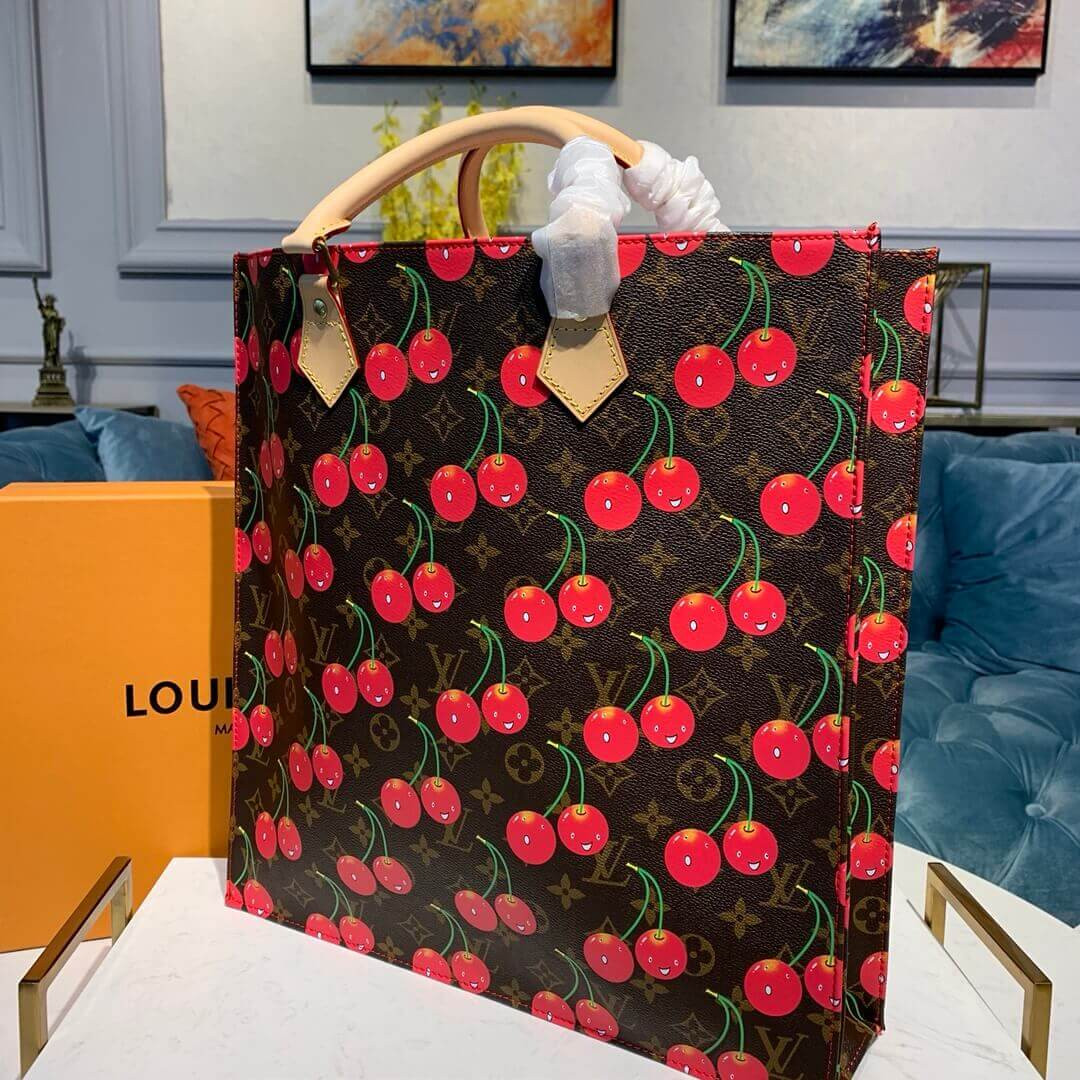 Louis Vuitton Monogram Cherry Sac Plat Tote Bag M51140