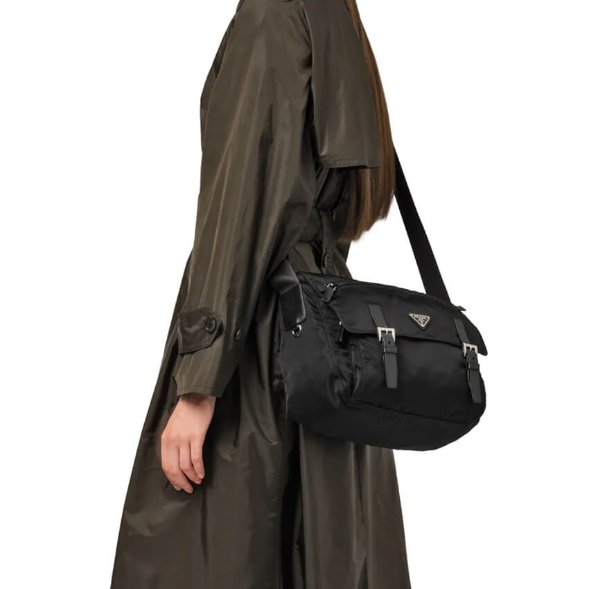 Prada Medium Nylon Shoulder Bag 1BD671