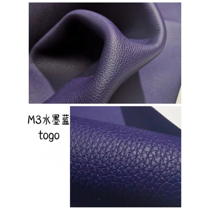 Hermes makes exclusive leather Togo calfskin: blue line