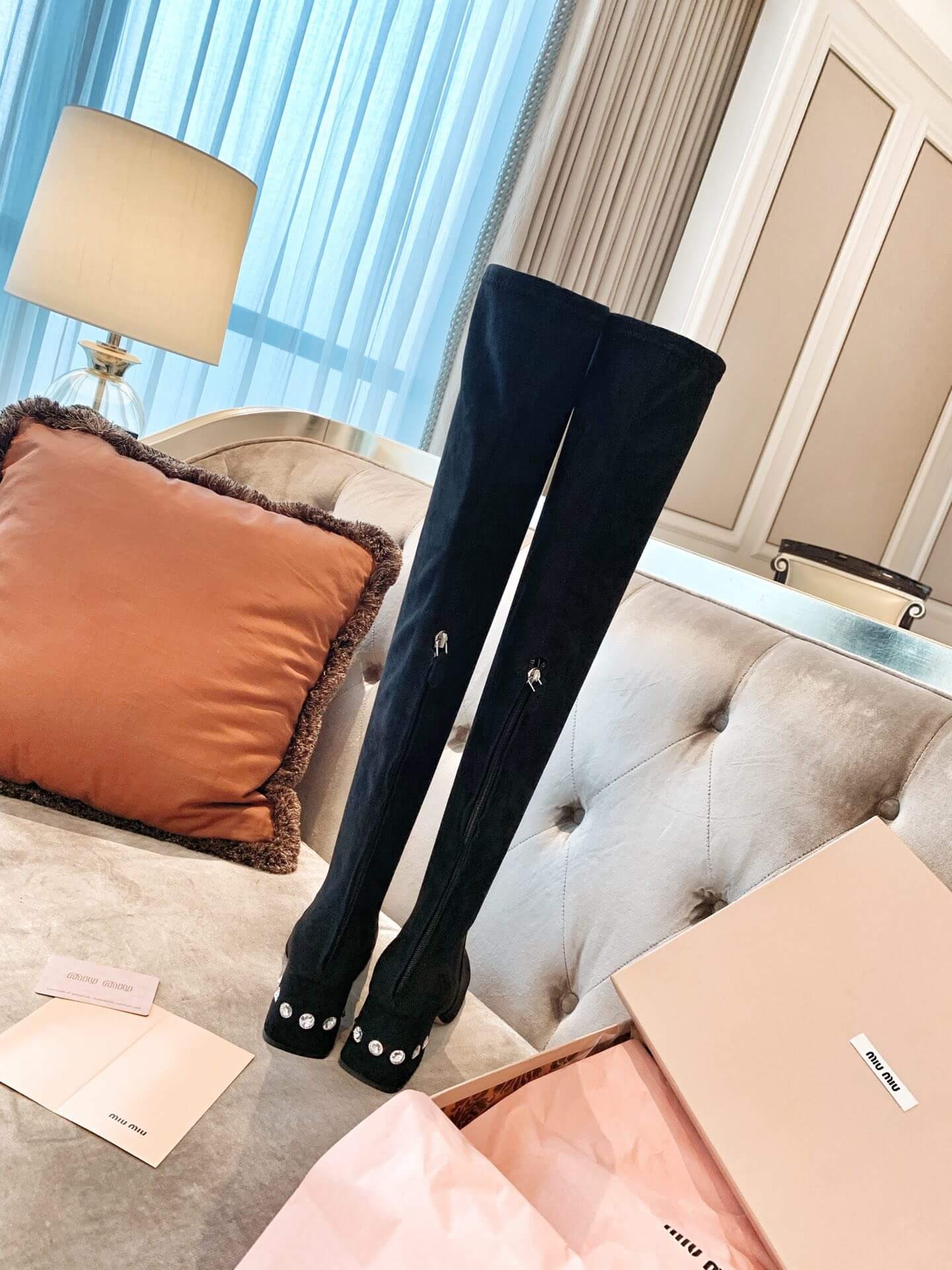Miu Miu Hight Suede Boots 5W678C