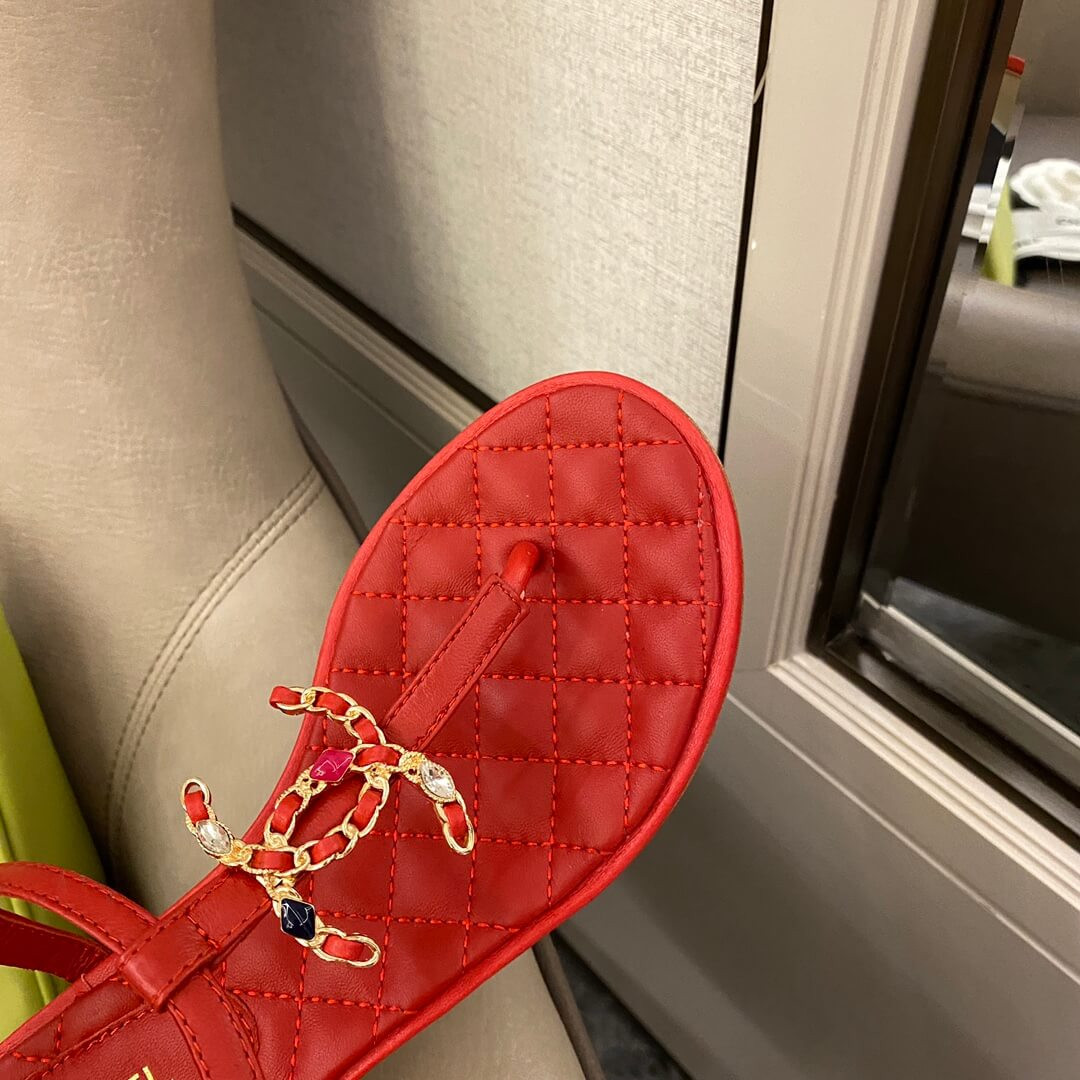 Chanel Quilted Double C Sandal G36238