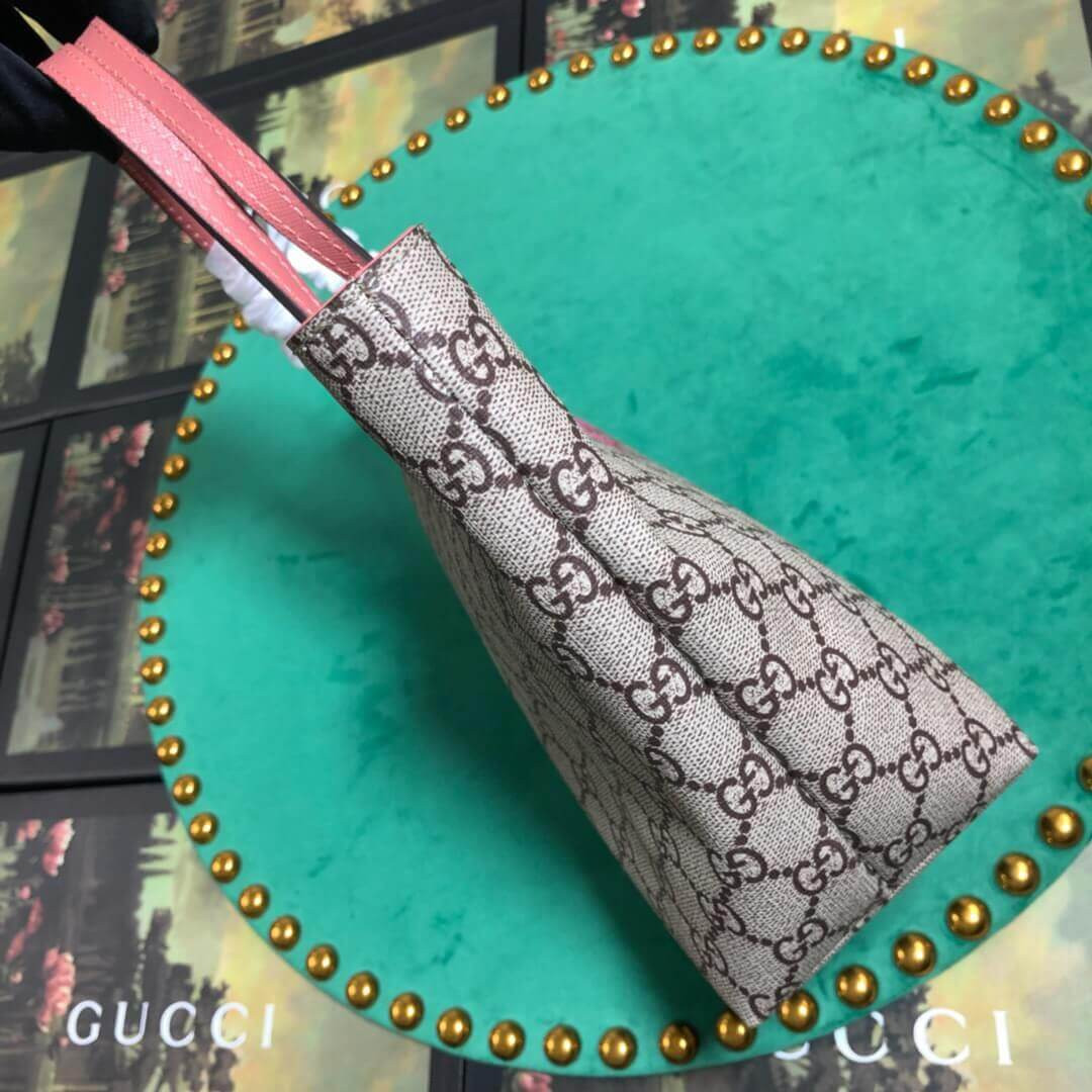 Gucci Childrens Bow Print Tote 410812 Pink