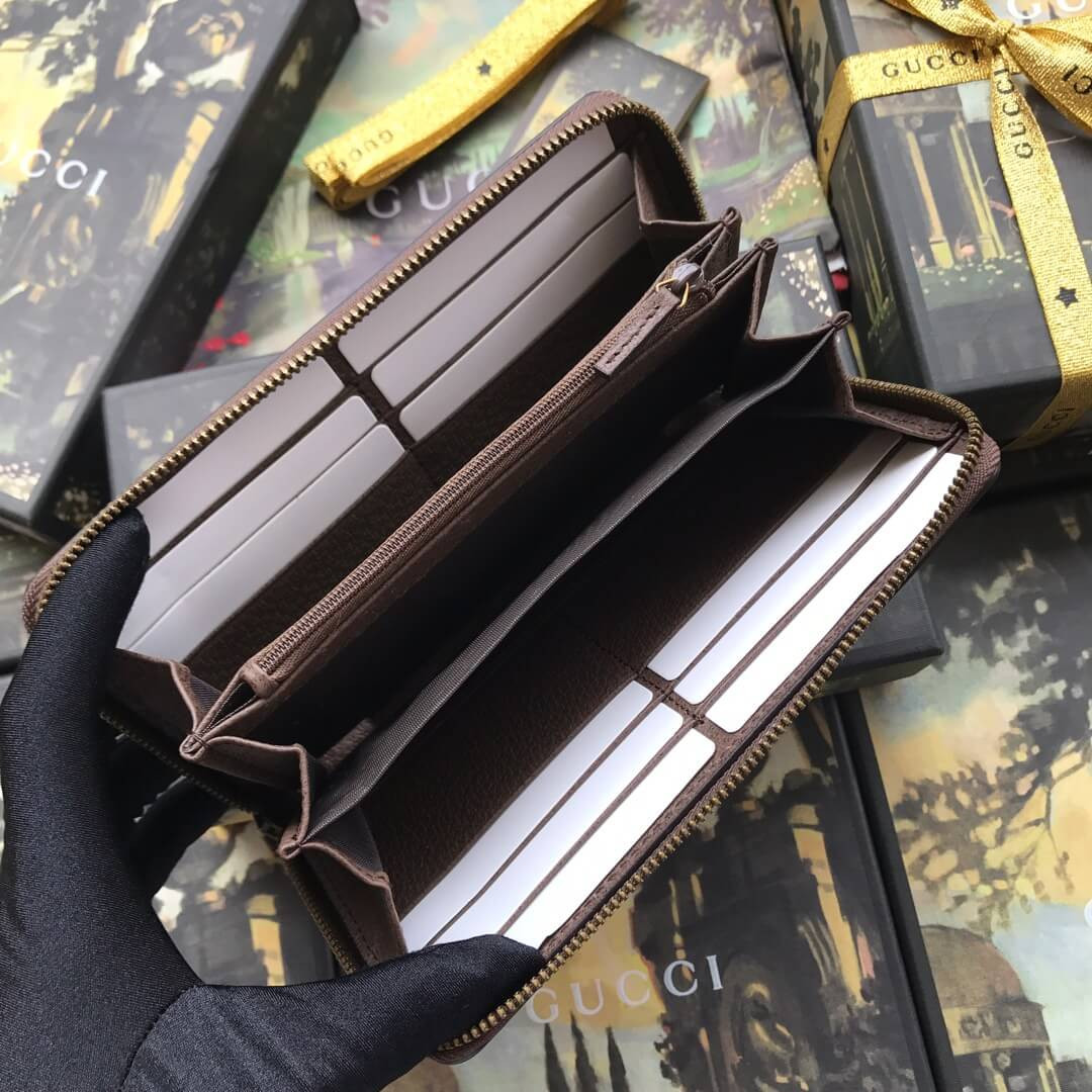 Gucci GG Chevron GG Supreme Zip Around Wallet 429223