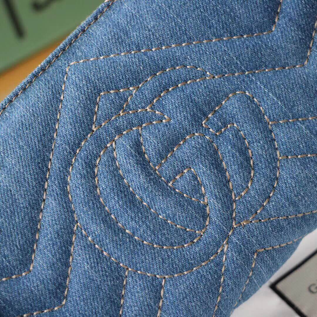 Gucci Denim Zip Around Wallet 443123