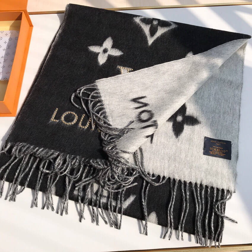 Louis Vuitton Studdy Reykjavik Scarf M71588 Black