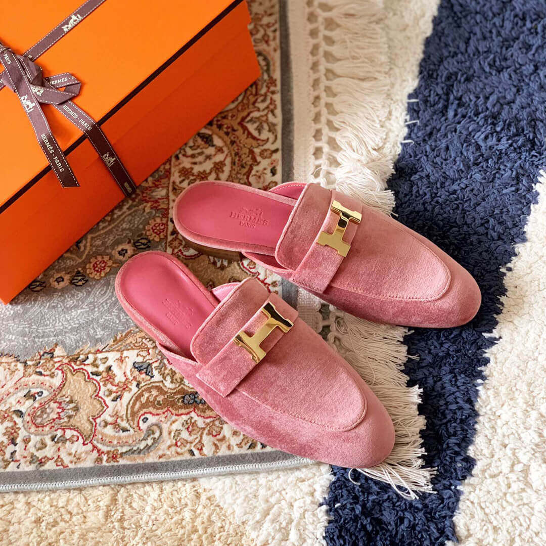 Hermes Oz Mule In Suede Goatskin H19217