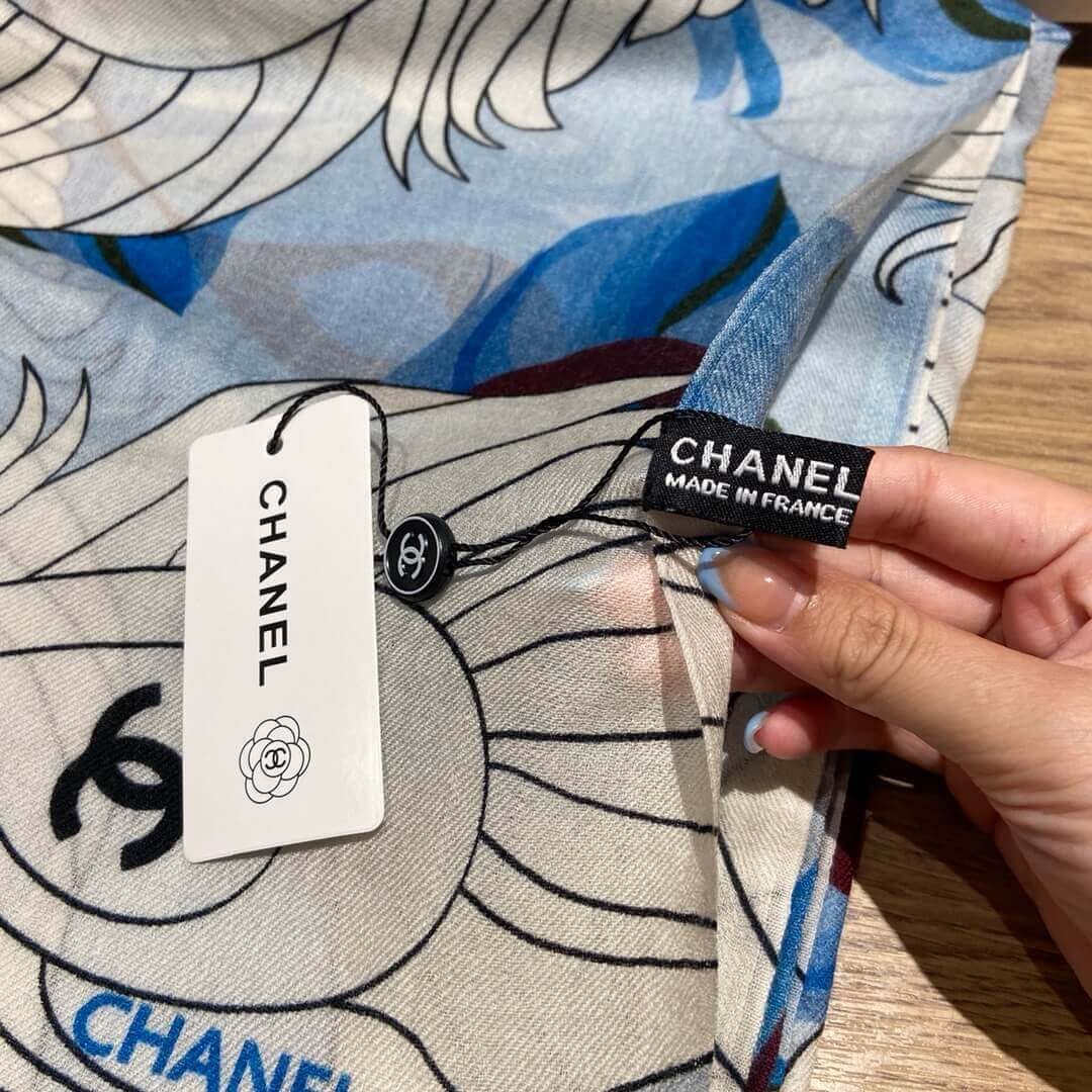 Chanel Cashmere CC Scarf A0341