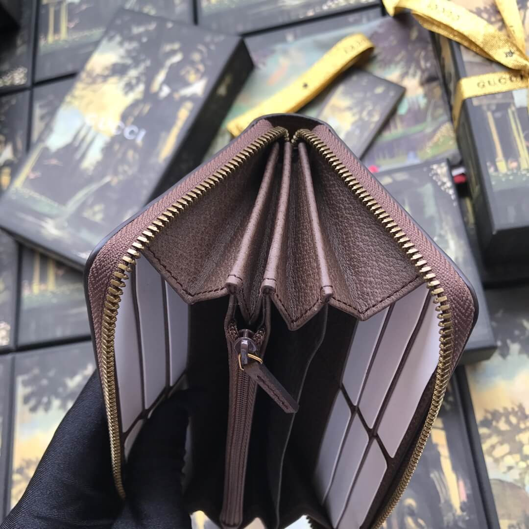Gucci GG Chevron GG Supreme Zip Around Wallet 429223