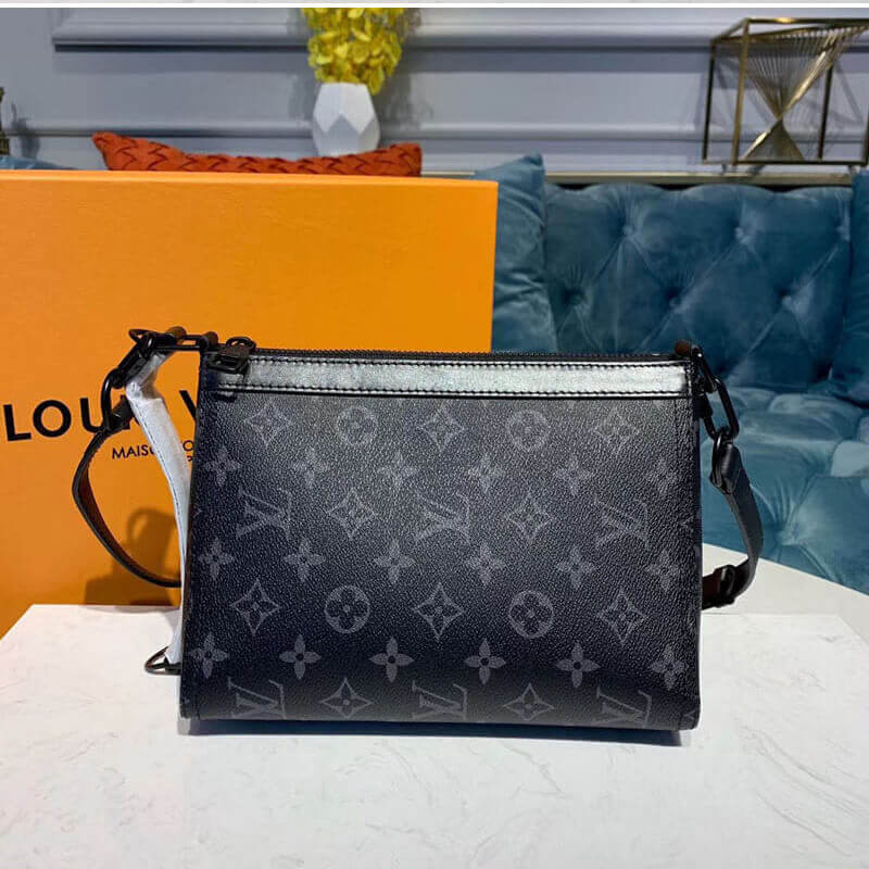 Louis Vuitton Monogram Eclipse Canvas Triangle Messenger M54330