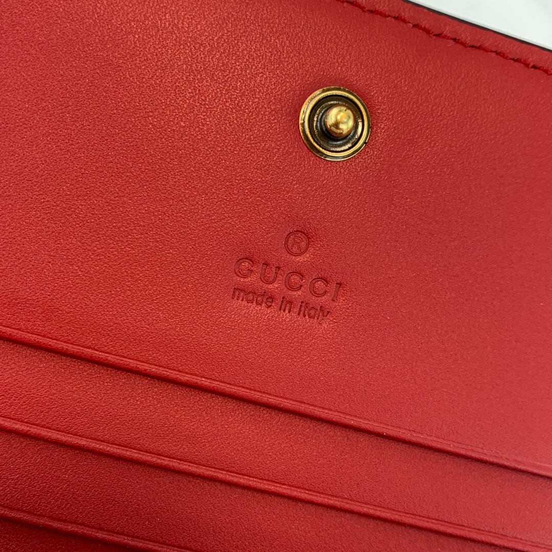 Gucci GG Supreme Card Case Wallet With Cherries 476050