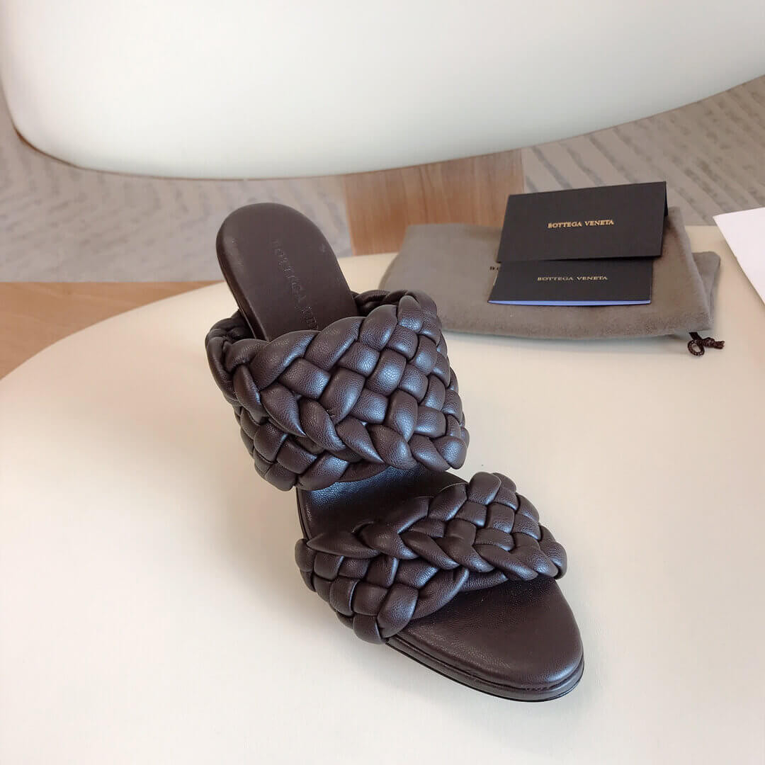 Bottega Veneta BV Curve Sandals 621213 Dark Coffee