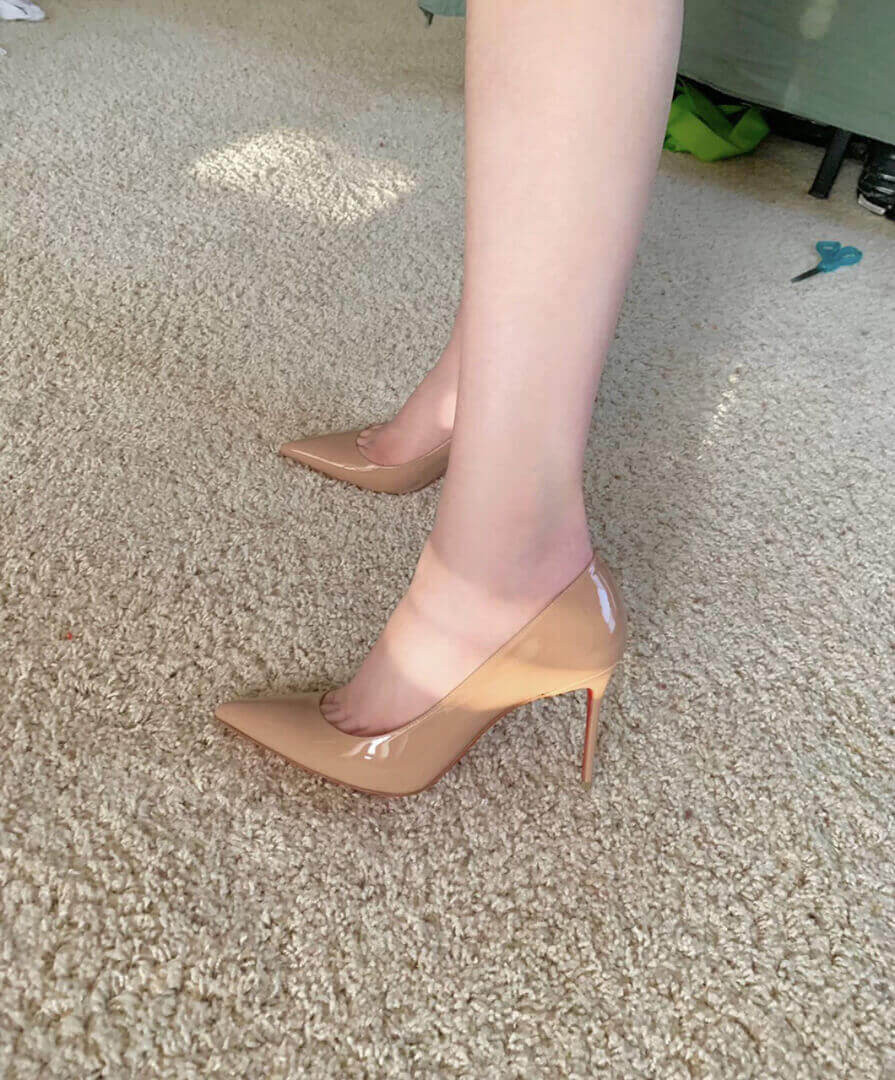 Christian Louboutin Kate 85 mm Nude Patent Leather 3191416