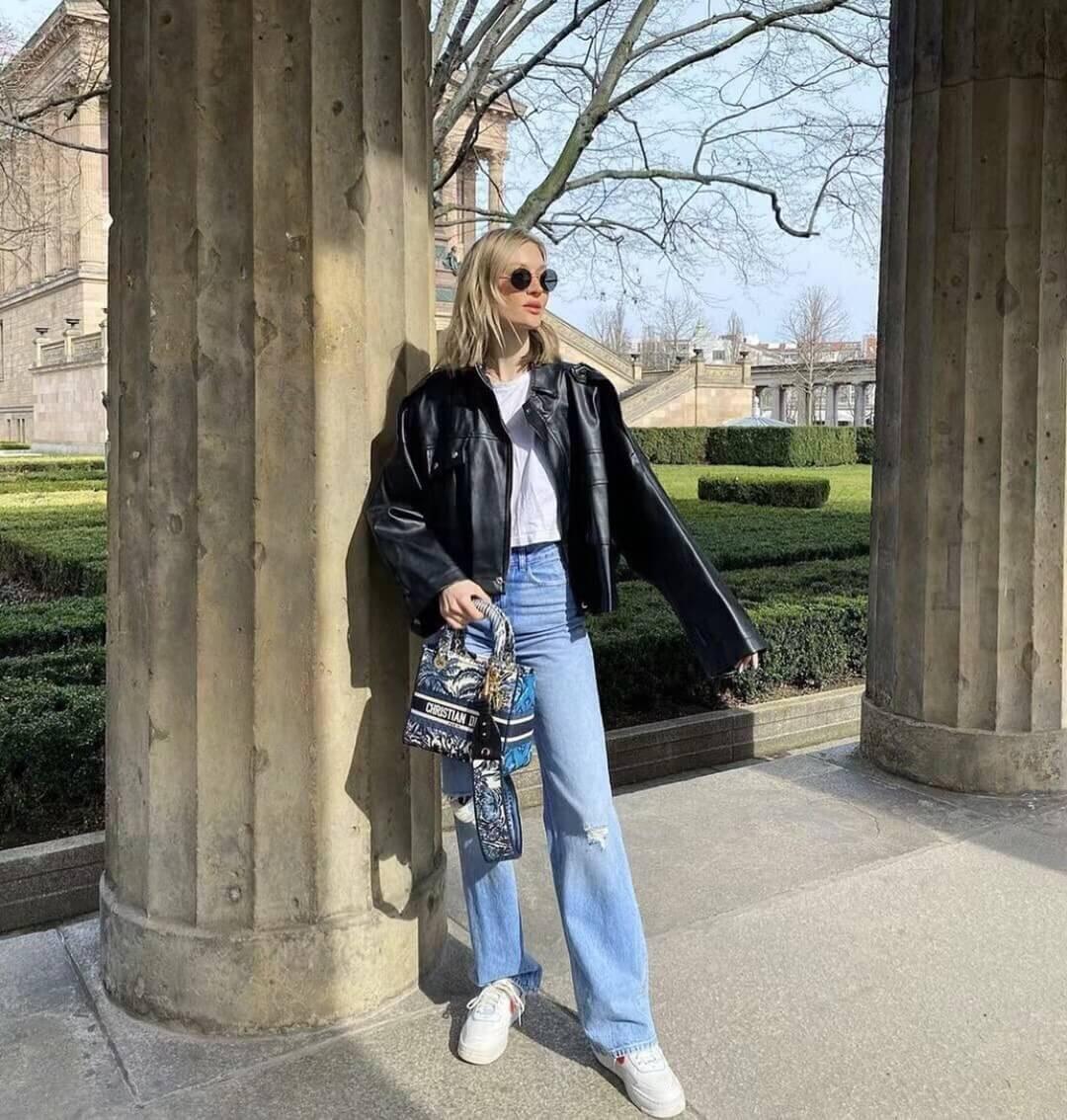 Dior Medium Lady D-Lite Bag Blue Dior Palms Embroidery M0565