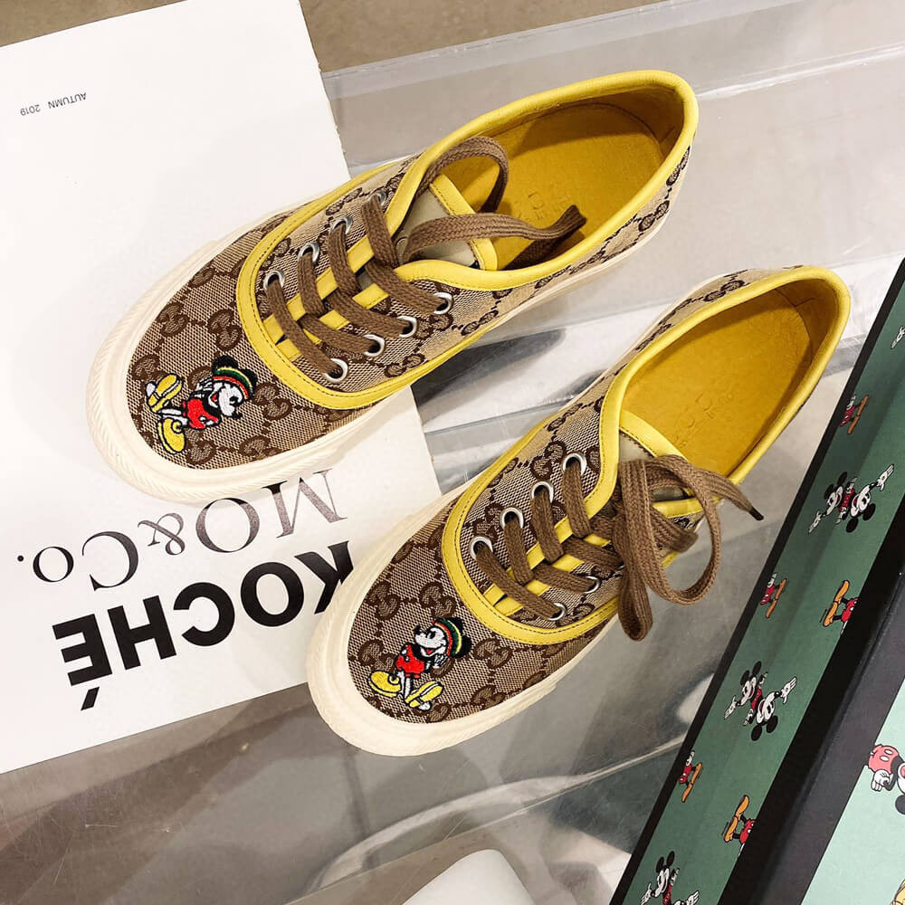 Gucci GG Disney x Gucci Low-Top Sneaker 875604 Yellow