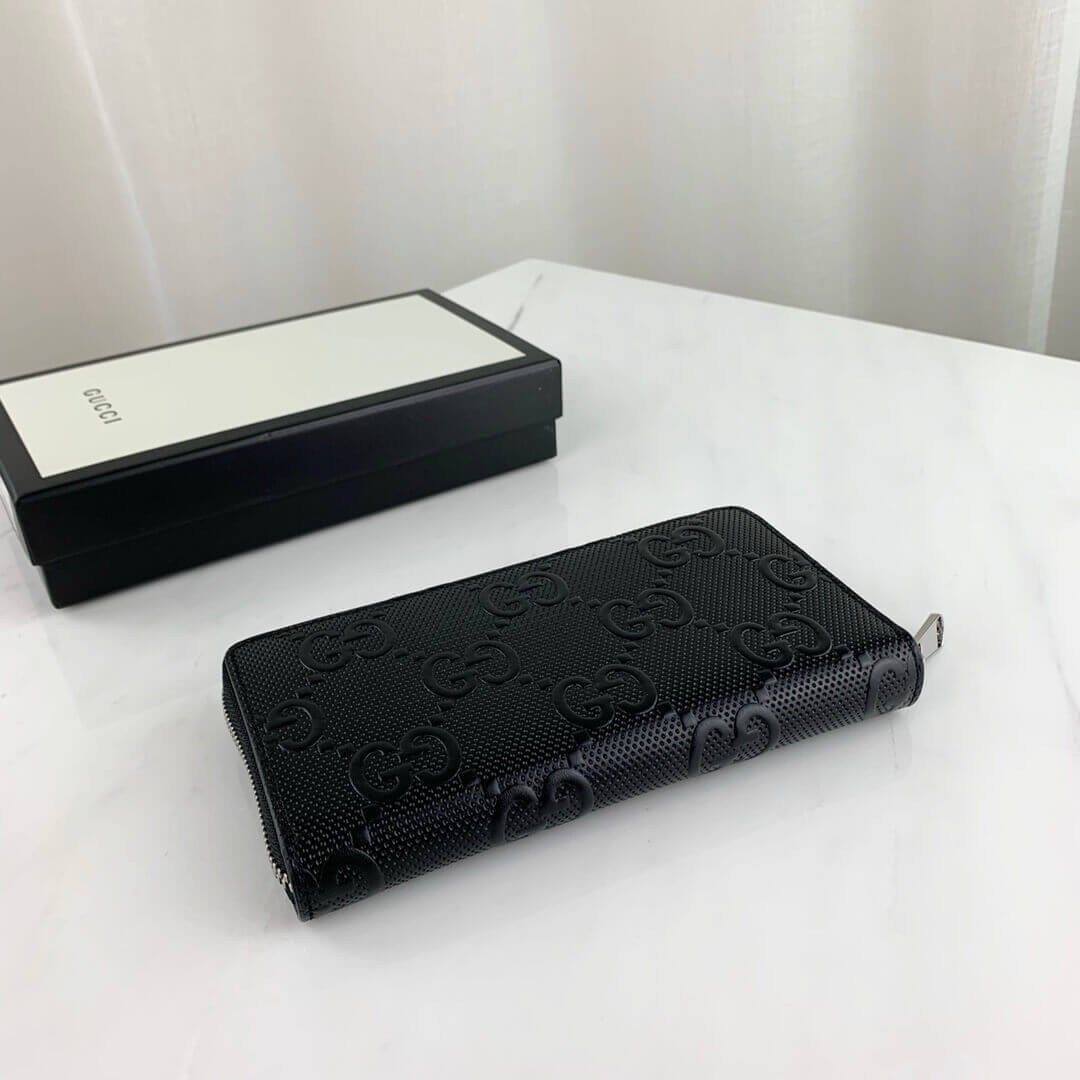 Gucci GG Embossed Zip Around Wallet 625558