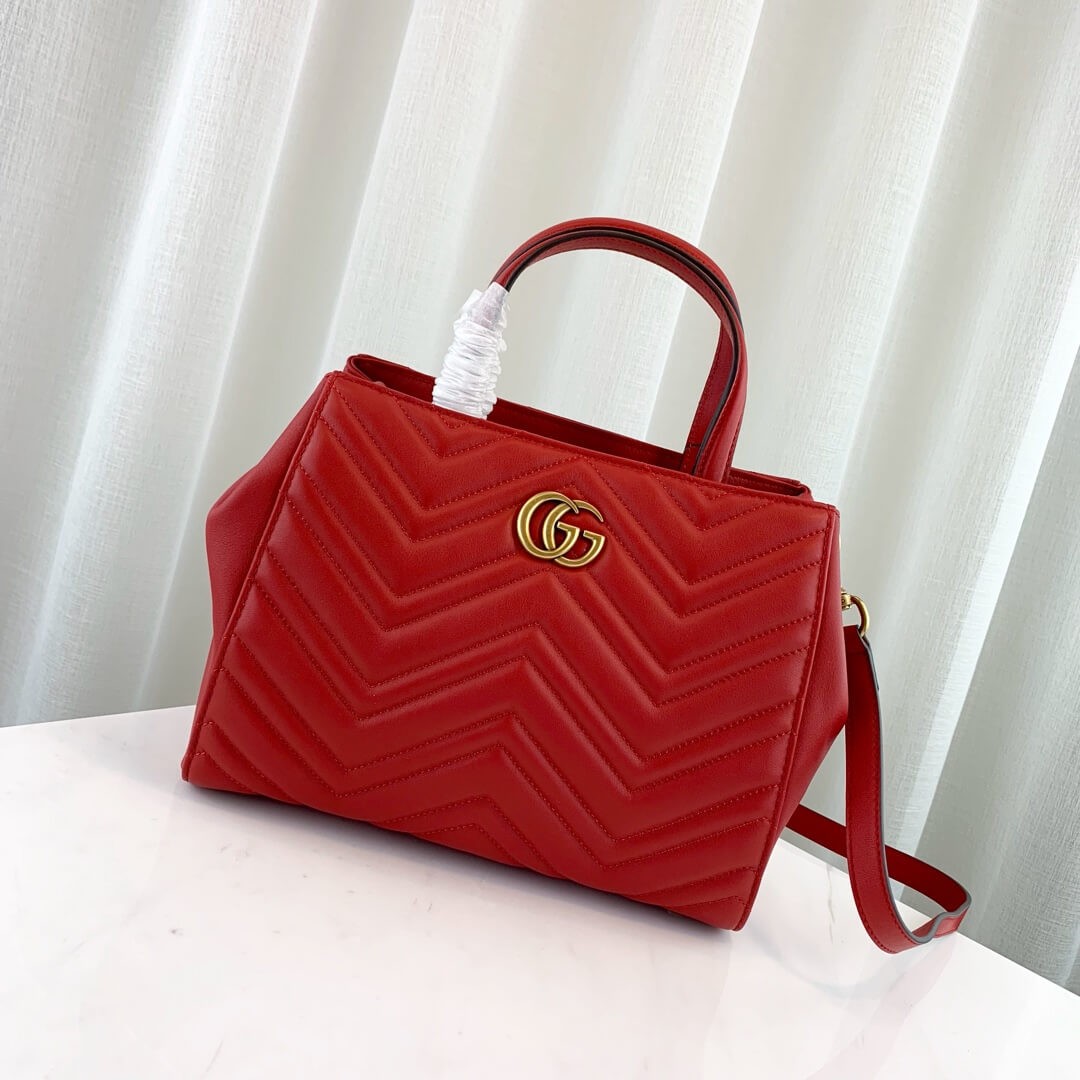 Gucci GG Marmont Small Matelasse Top Handle Bag 448054