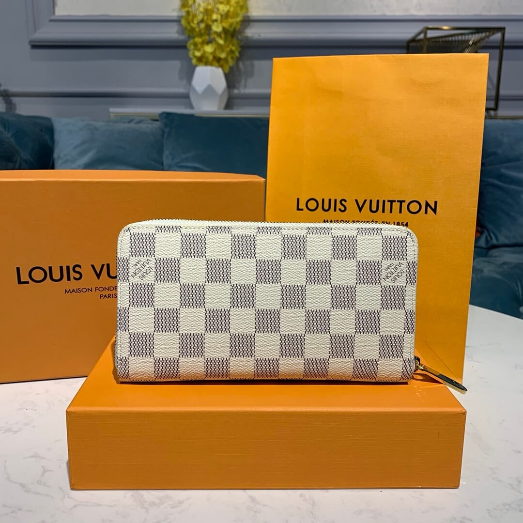 Louis Vuitton Damier Azur Canvas Zippy Wallet N41660