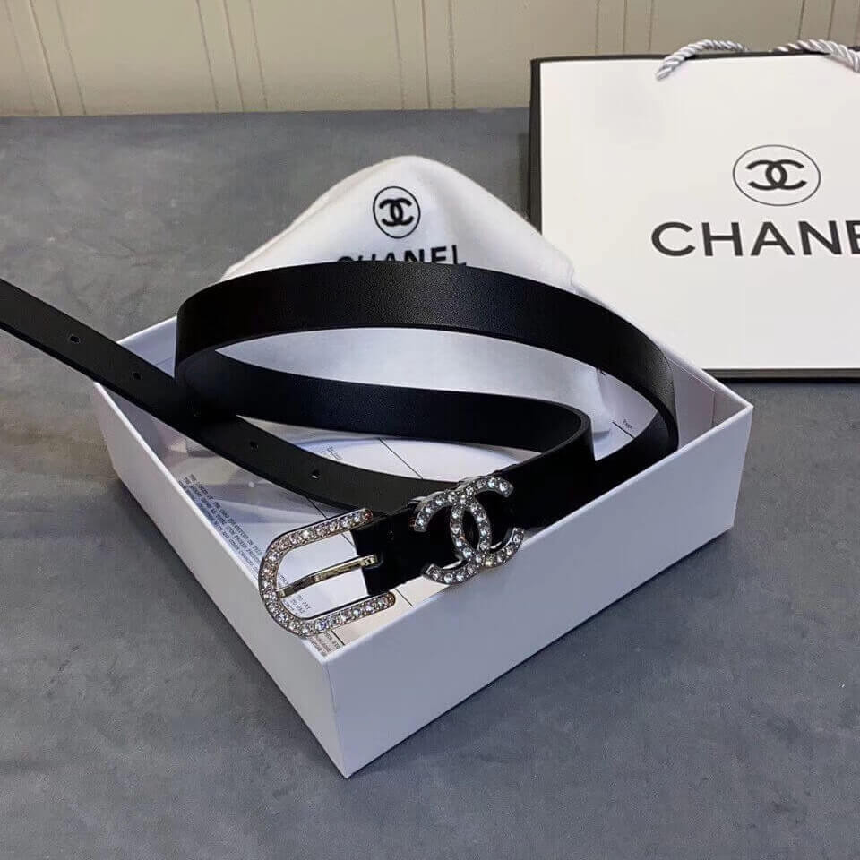 Chanel Double C Strass Buckle 20mm Belt AA6800