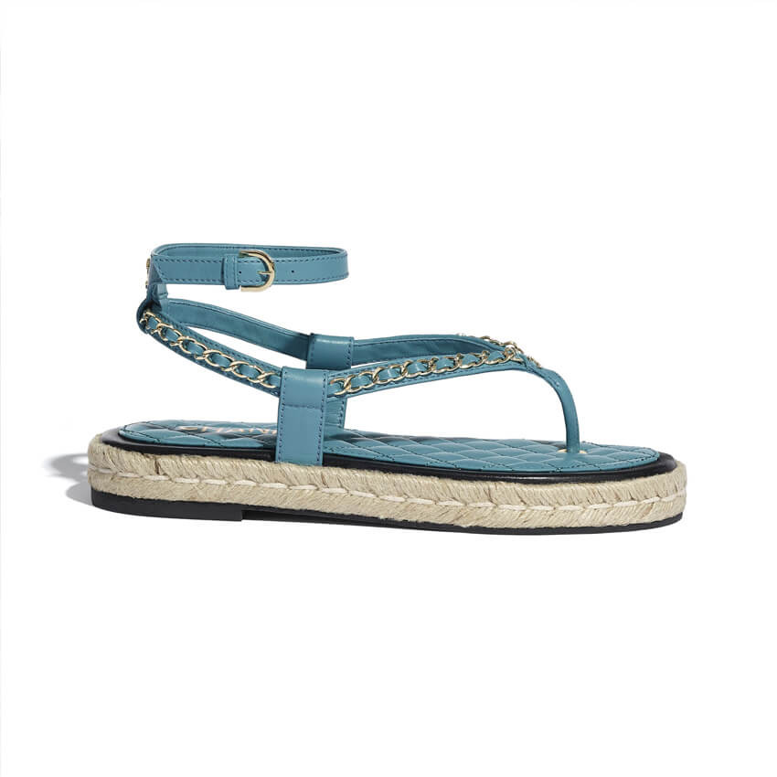 Chanel Lambskin Leather Strappy Sandals G36921