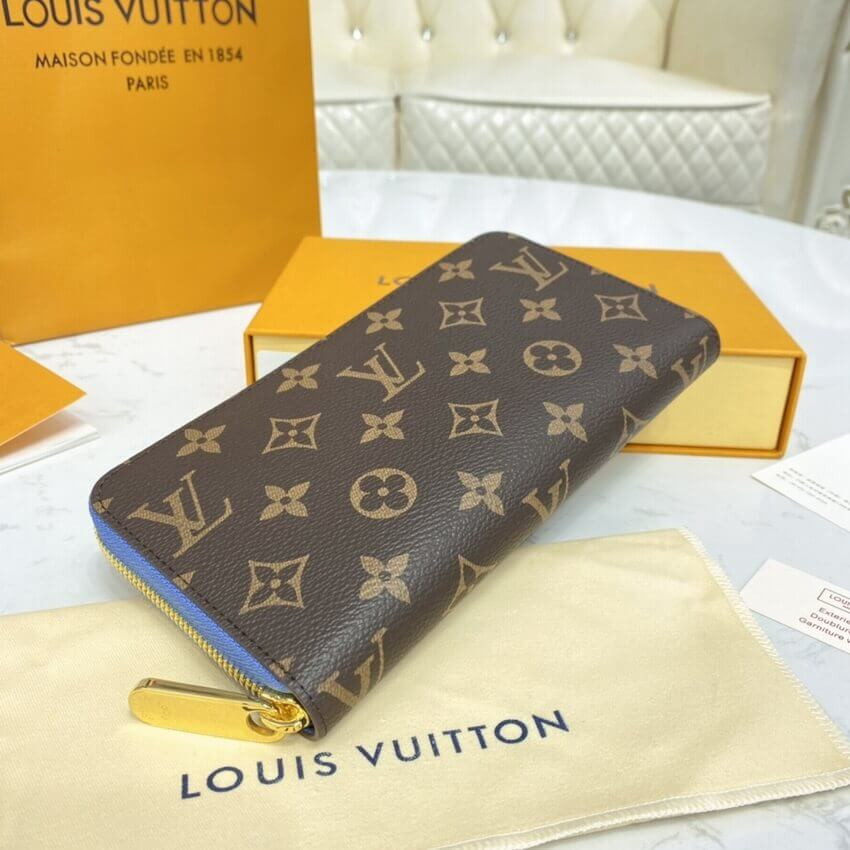 Louis Vuitton Monogram Zippy Wallet M63894 Blue