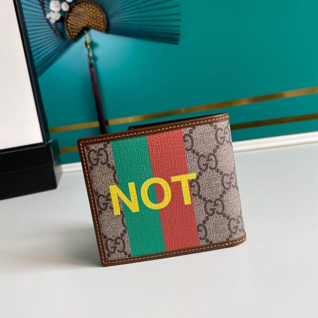 Gucci Fake/Not Print Billfold Wallet 636166