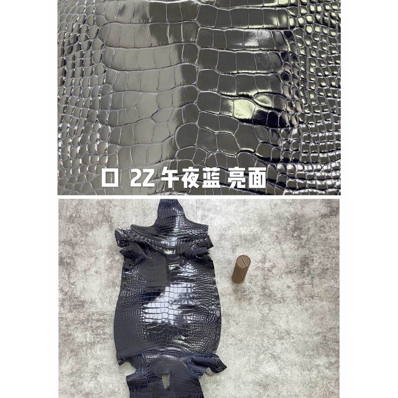 Hermes makes exclusive leather glossy American alligator:2Z midnight blue