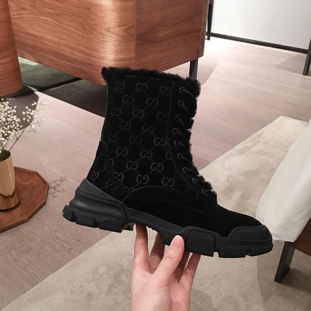 Gucci GG Wool Ankle Boot G1120A