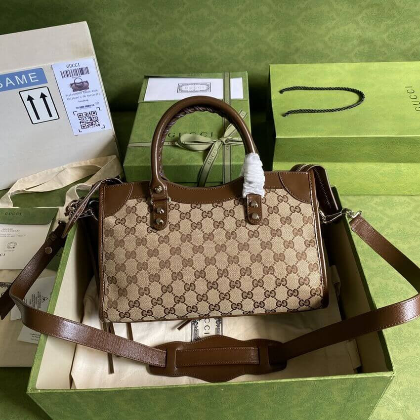 Gucci x Balenciaga GG Canvas City Bag 30cm 658598