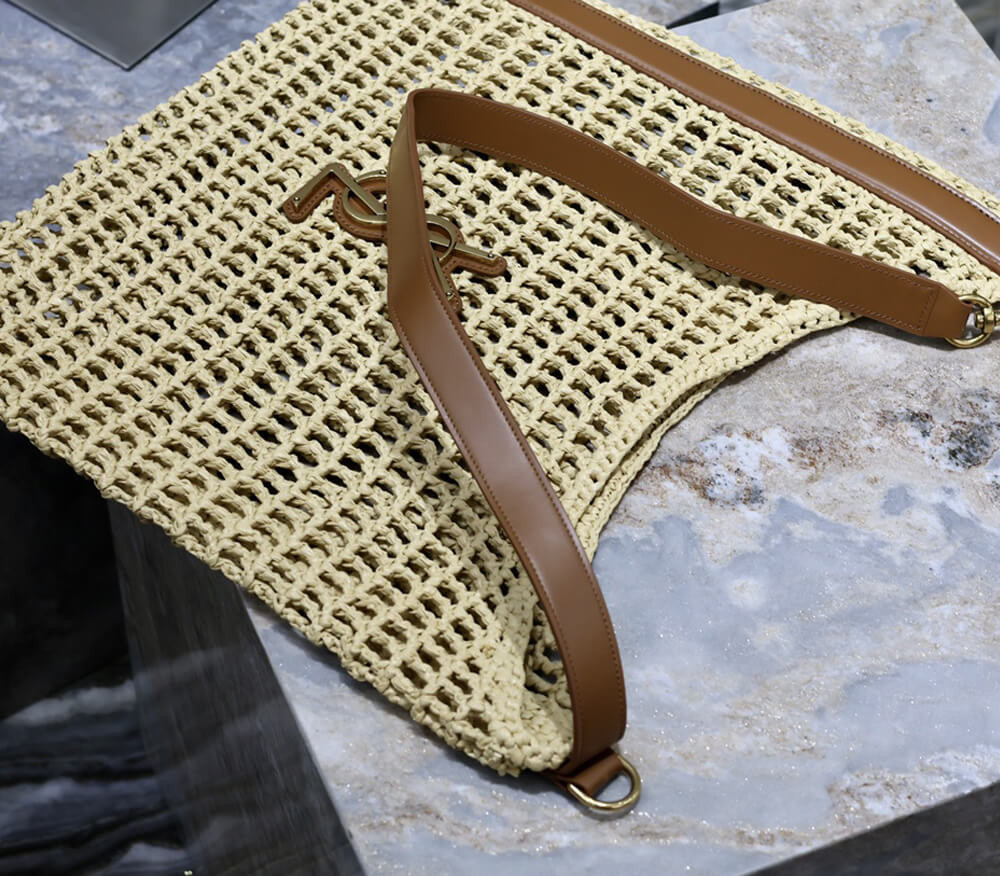Saint Laurent Oxalis Bag in Raffia Macrame 781289