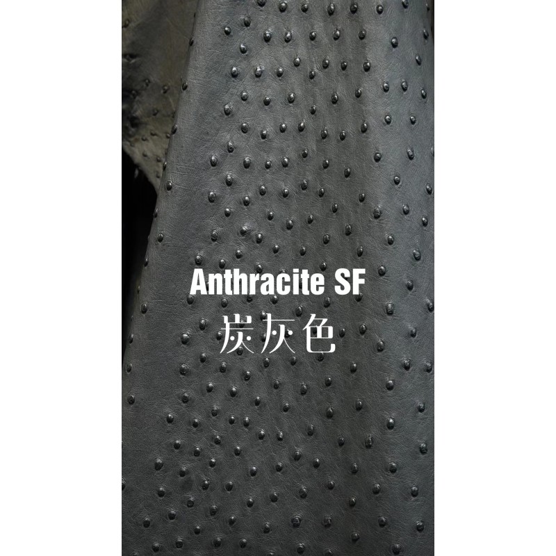 Hermes production of exclusive leather contact customer service custom South African wild ostrich skin:Charcoal Gray