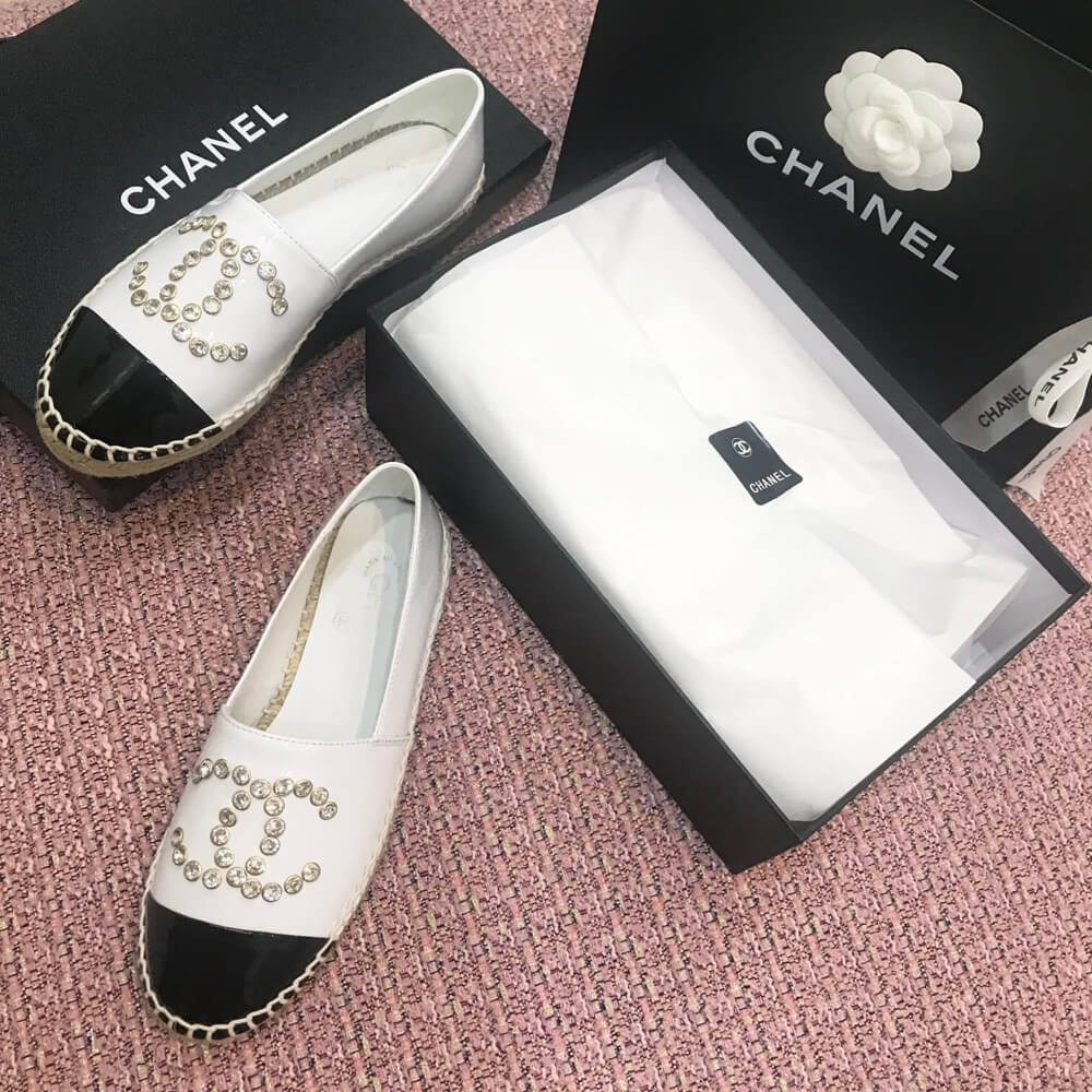 Chanel Patent Calfskin & Metallic Goatskin Espadrilles G29761