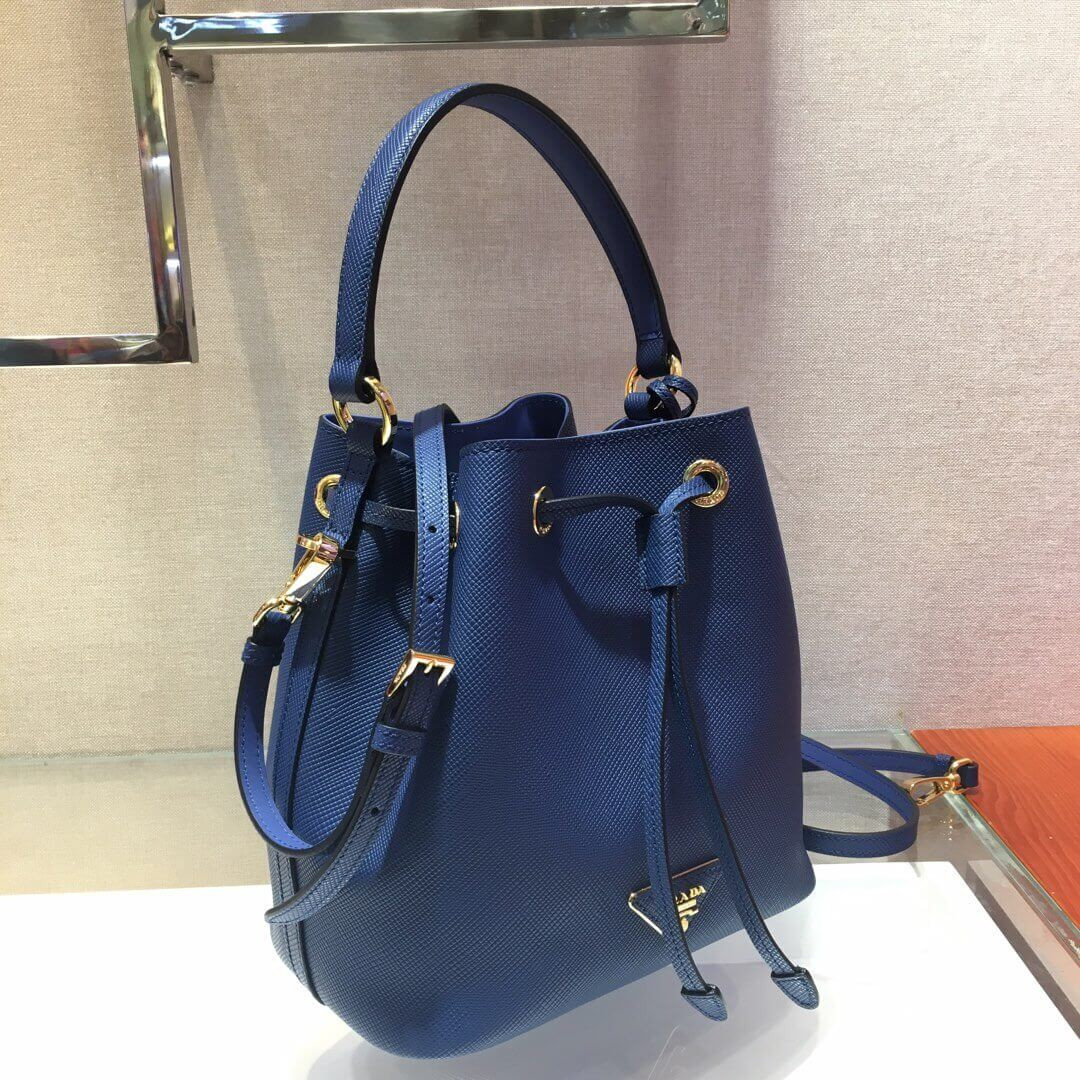 Prada Saffiano Leather Bucket Bag 1BE032