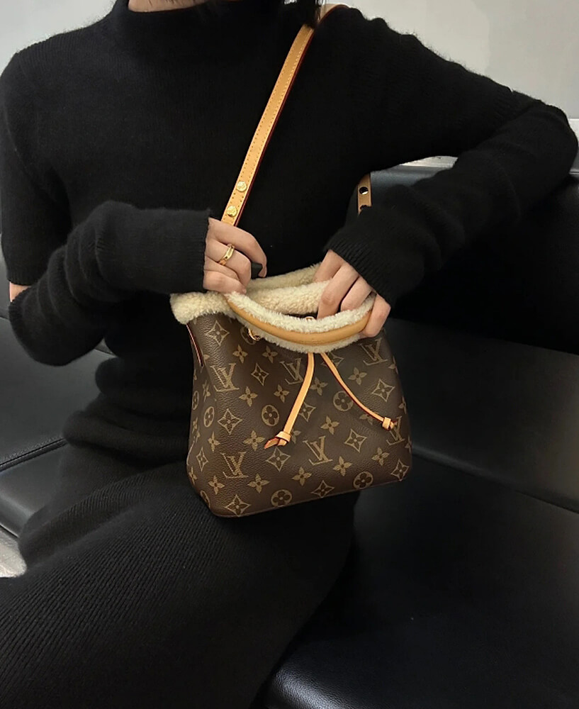 Louis Vuitton Monogram and Shearling Neonoe BB M46319