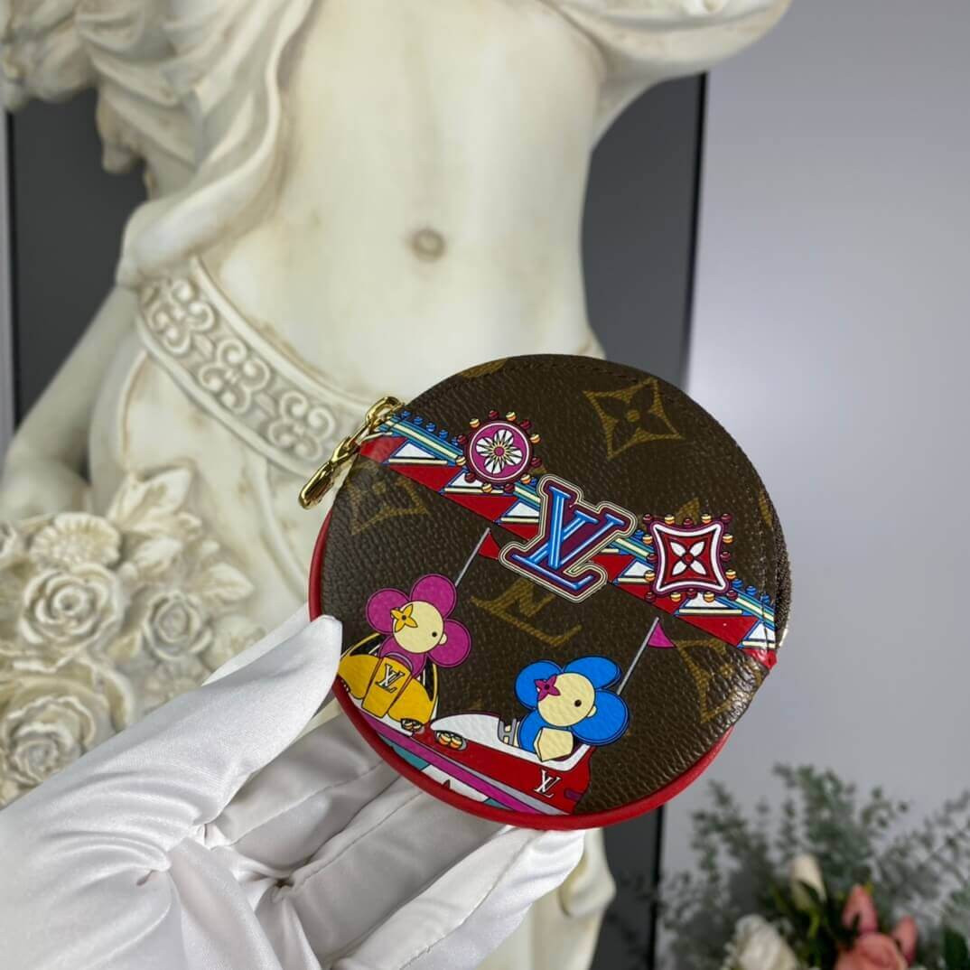 Louis Vuitton Christmas Animation 2020 Round Coin Purse M69749