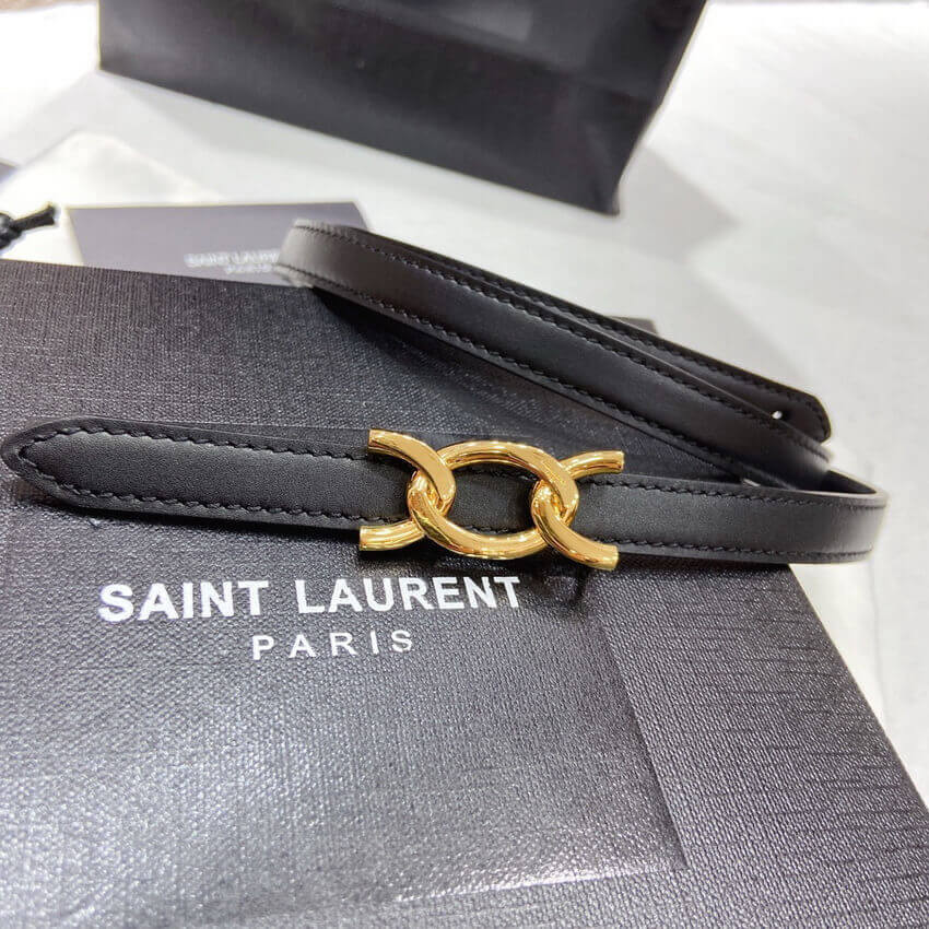 Saint Laurent Chain-Buckle 1.3cm Belt