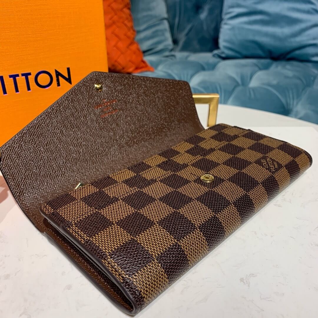 Louis Vuitton Damier Ebene Sarah Wallet N63209
