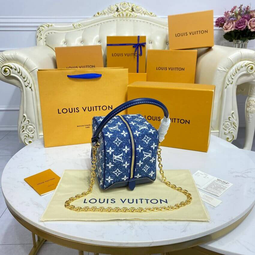 Louis Vuitton Denim Jacquard Textil Square Bag M59611